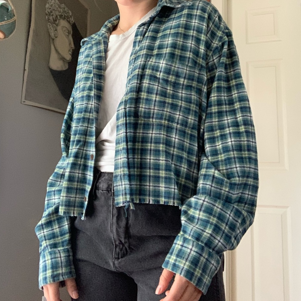 VINTAGE GAP cropped flannel